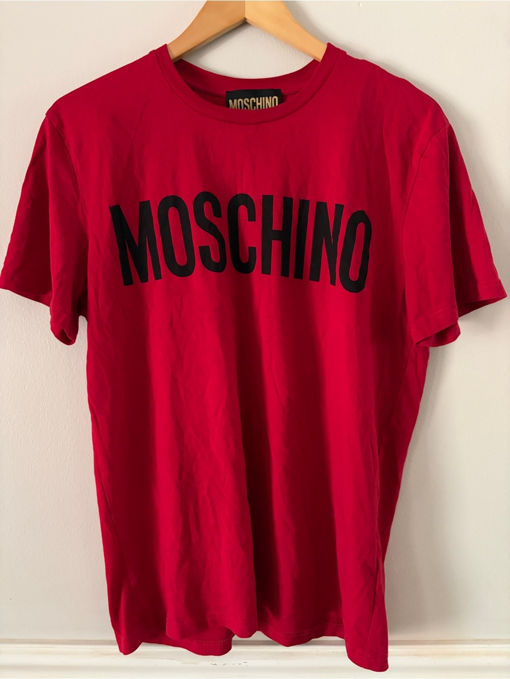 Moschino Logo Crew Neck T Shirt 100% Cotton